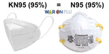 KN95 Masks -3 pk -Comfortable -Safety Masks Dust Face Mask Virus Mesh Mask with Ear Loop - Korea Made