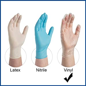 Vinyl Gloves - Synthetic - No Powder -100/box